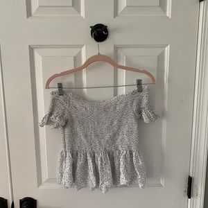 White Casual Off the Shoulder Top